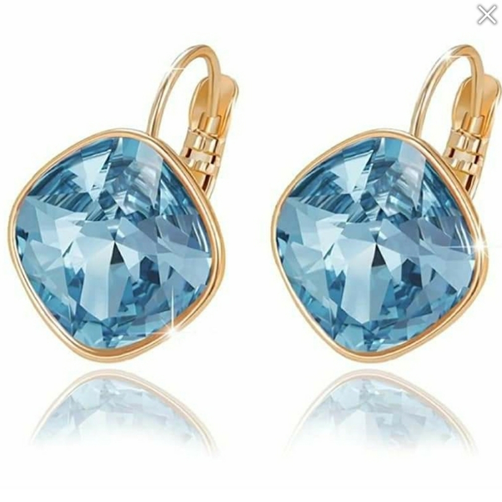 Sparkly crystal Hoop Earrings  with extra set of c